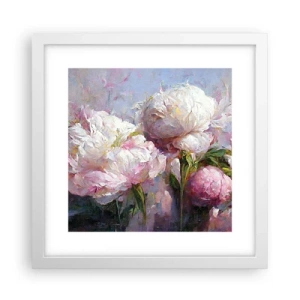 Poster in een witte lijst - Een boeket vol leven - 30x30 cm