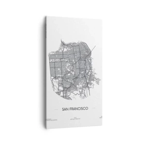 Schilderen op canvas - Anatomie van San Francisco - 45x80 cm