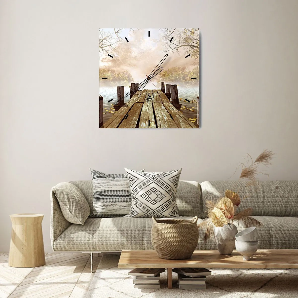 Wandklok - Klok - Het milde verdriet van de herfst - 40x40 cm