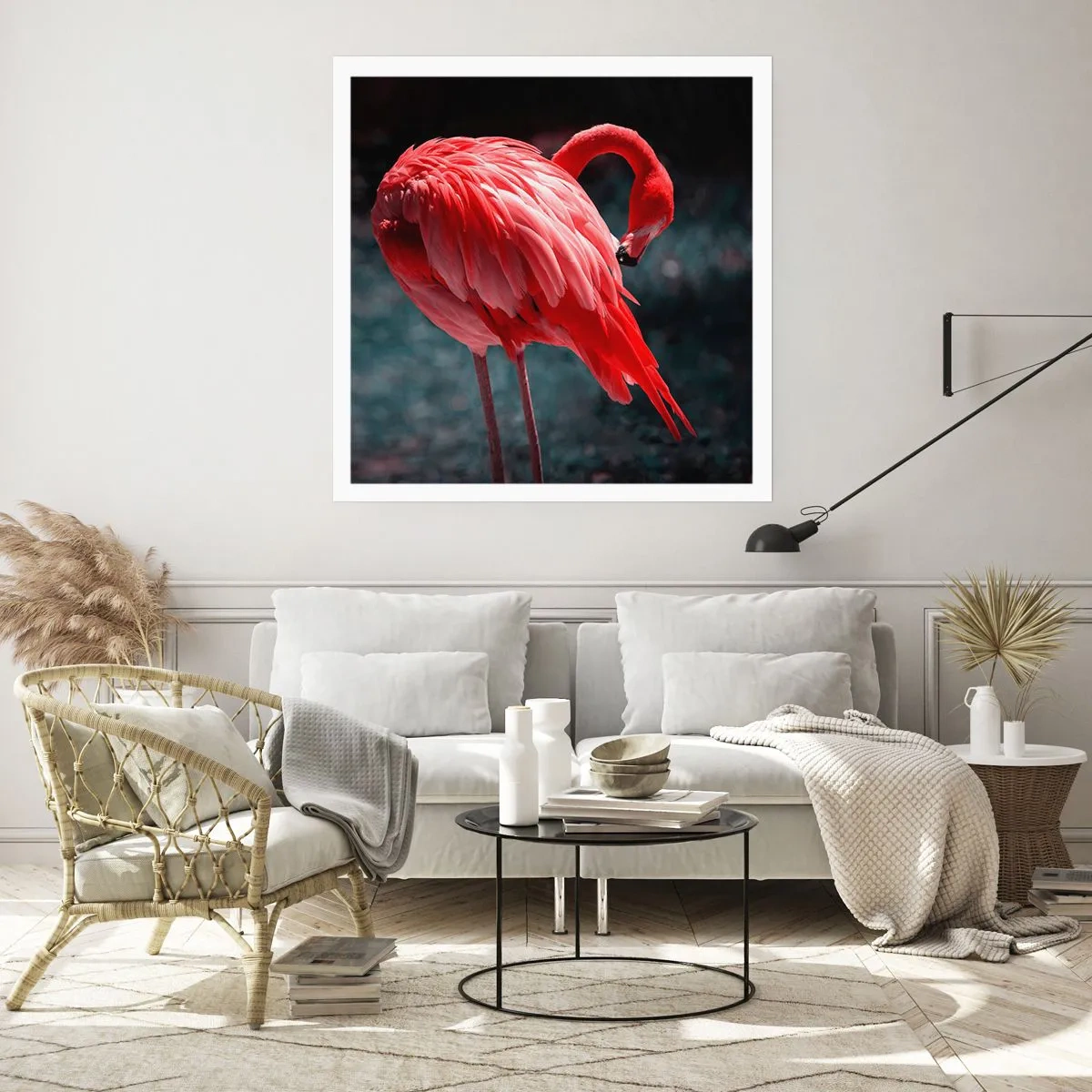 Poster - Een karmozijnrood gedicht van de natuur - 60x60 cm