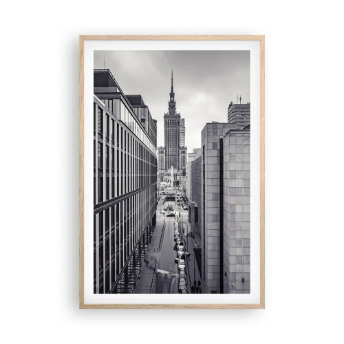 Een poster in een licht eiken lijst - Warschau vallei - 61x91 cm