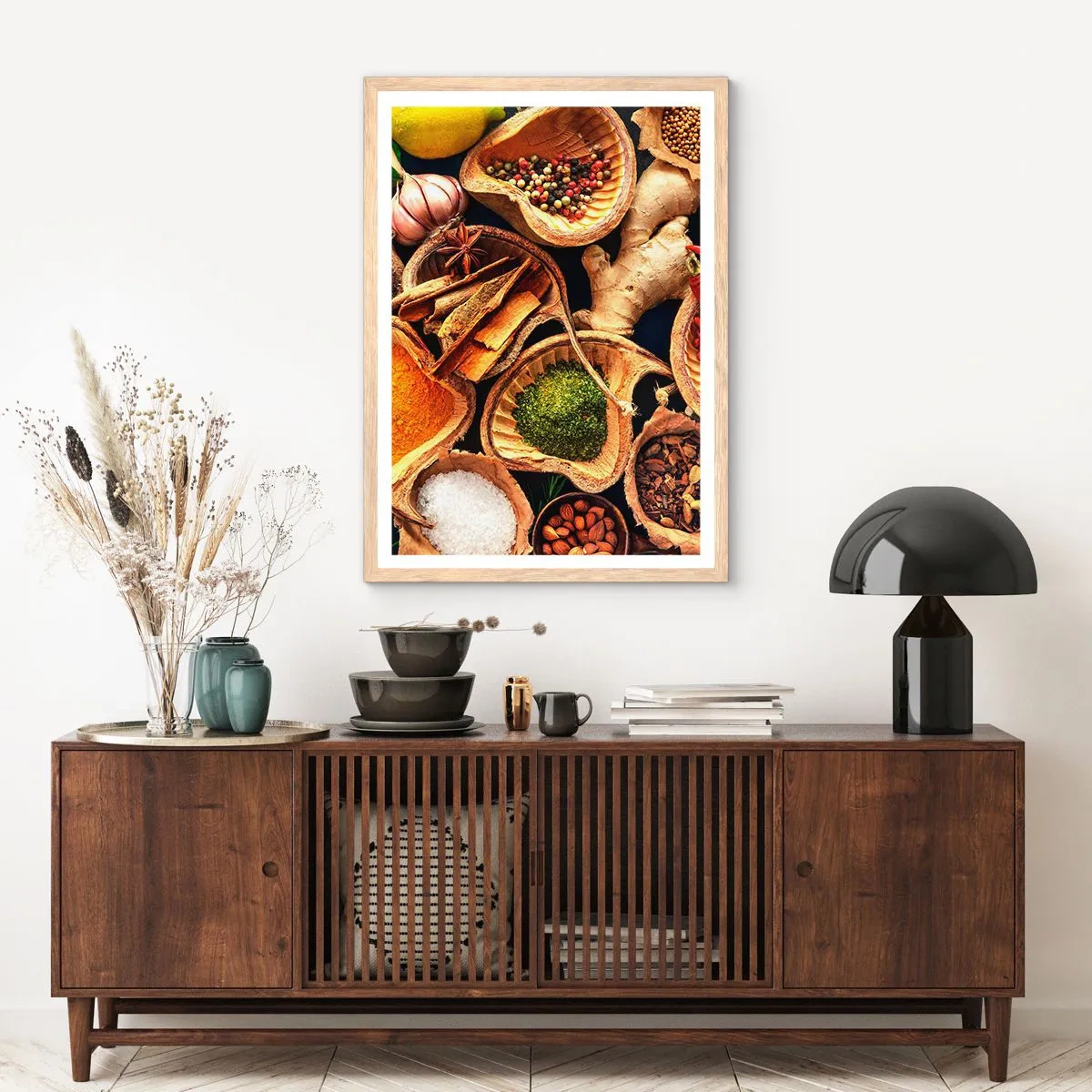 Een poster in een licht eiken lijst - Neem wat je wilt - 30x40 cm