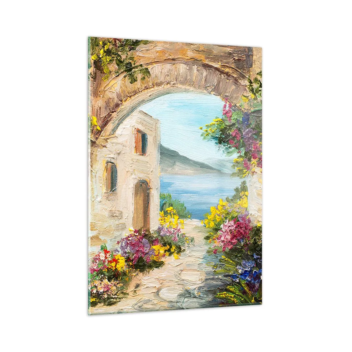 Schilderen op glas - De charme van een kustprovincie - 50x70 cm