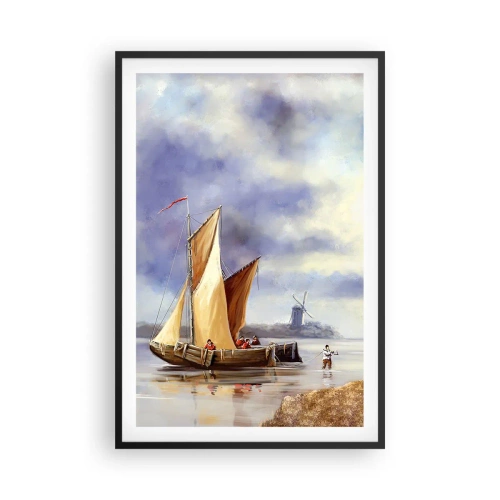 Poster in een zwarte lijst - De terugkeer van zeelieden - 61x91 cm