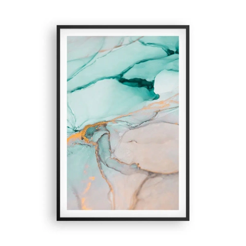 Poster in een zwarte lijst - Een dans van vormen en kleuren - 61x91 cm