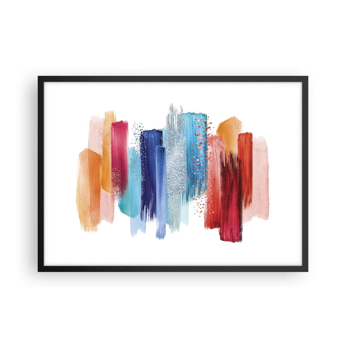Poster in een zwarte lijst - Omhoog en omlaag - 70x50 cm