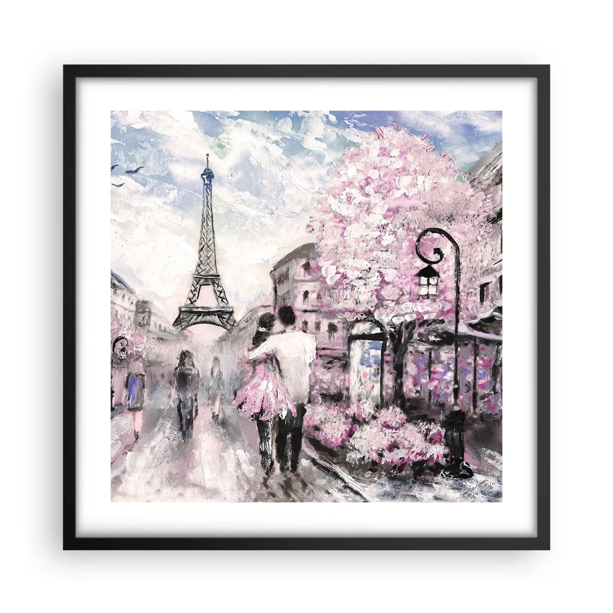 Poster in een zwarte lijst - Hoe verliefd te worden is alleen in ... - 50x50 cm