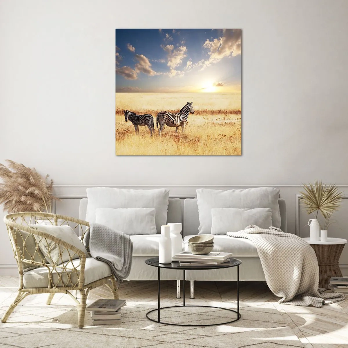 Schilderen op glas - Ga weg, verstoor onze vrede niet - 40x40 cm