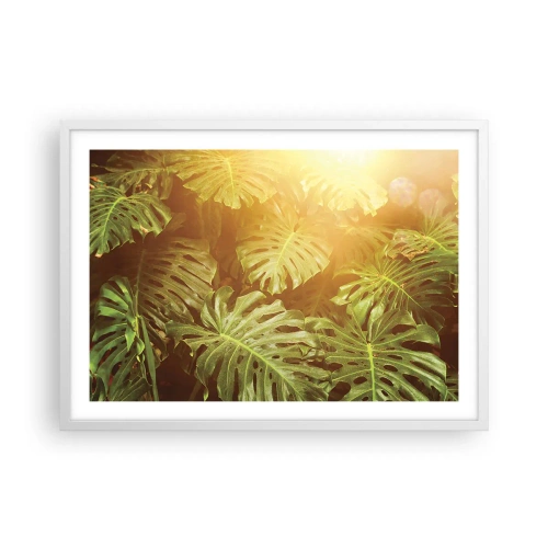 Poster in een witte lijst - In het groen treden... - 70x50 cm