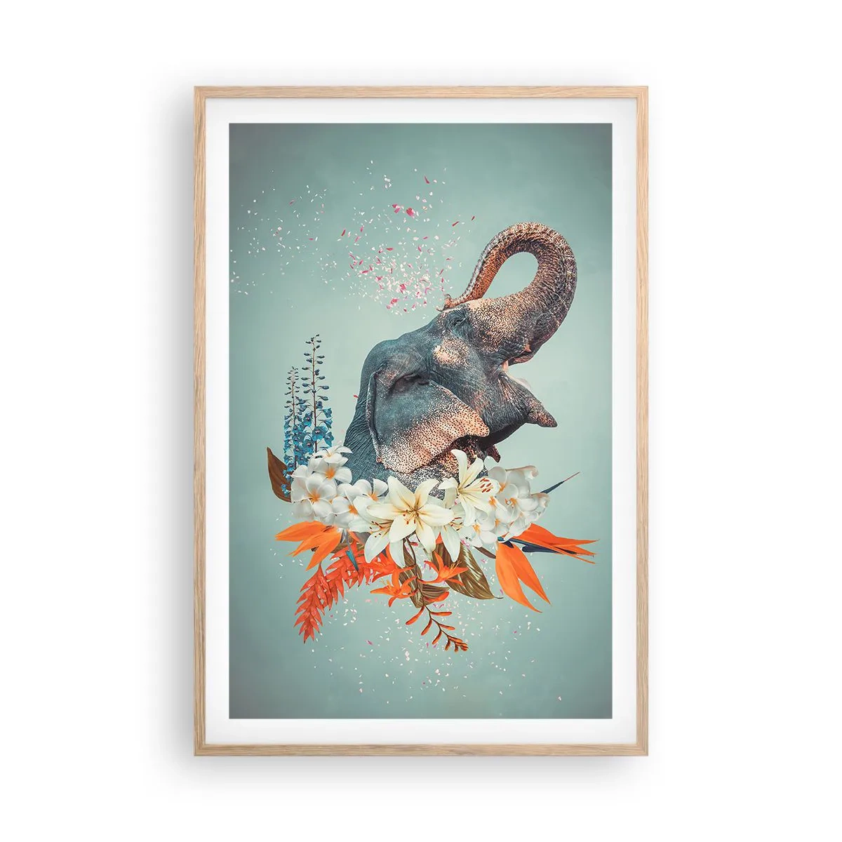 Een poster in een licht eiken lijst - Een gebrul van vreugde - 61x91 cm