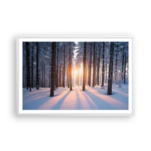 Poster in een witte lijst - Duidelijk in zwart-wit - 91x61 cm