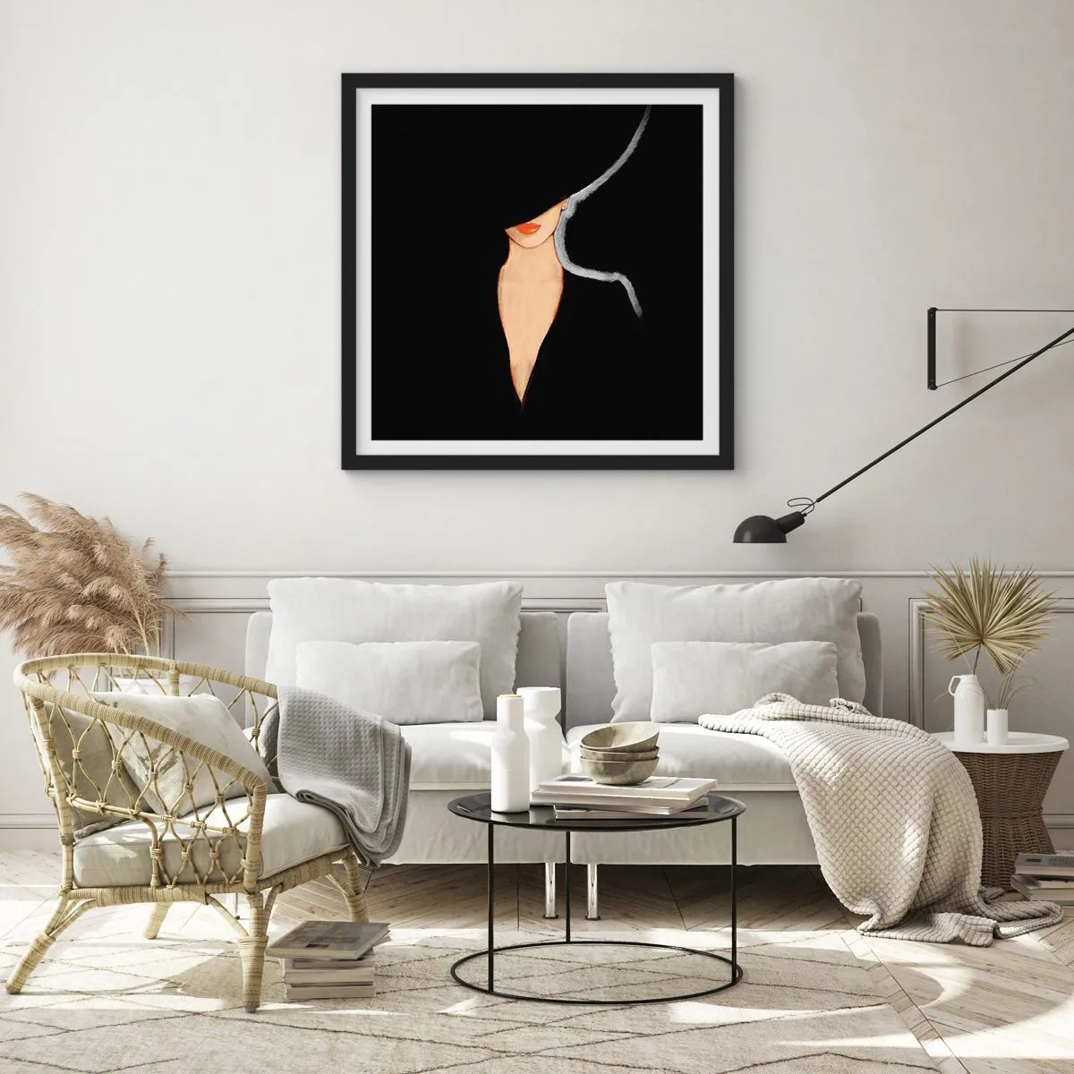 Poster in een zwarte lijst - Elegantie en stijl - 30x30 cm