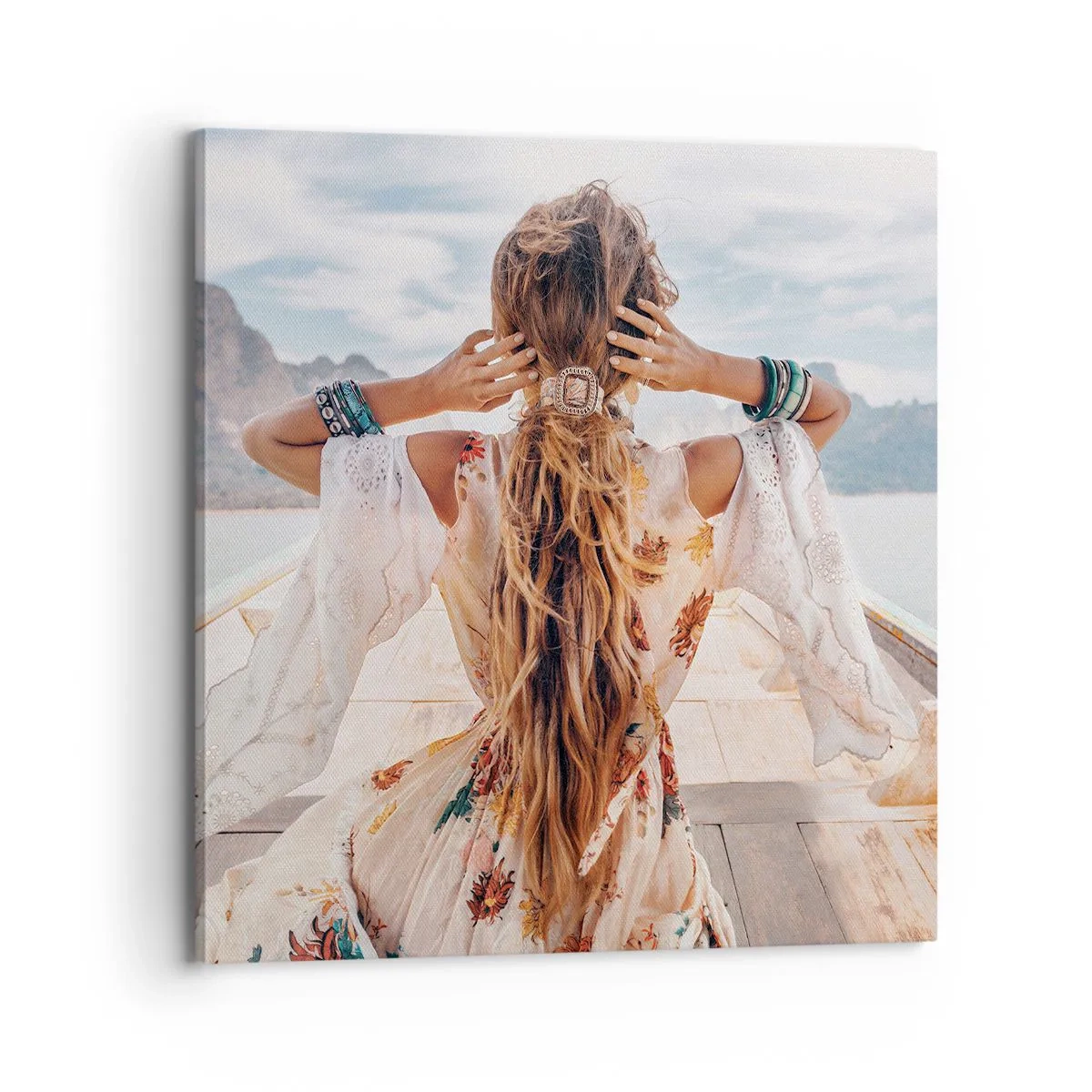 Schilderen op canvas - Op weg naar geluk - 70x70 cm