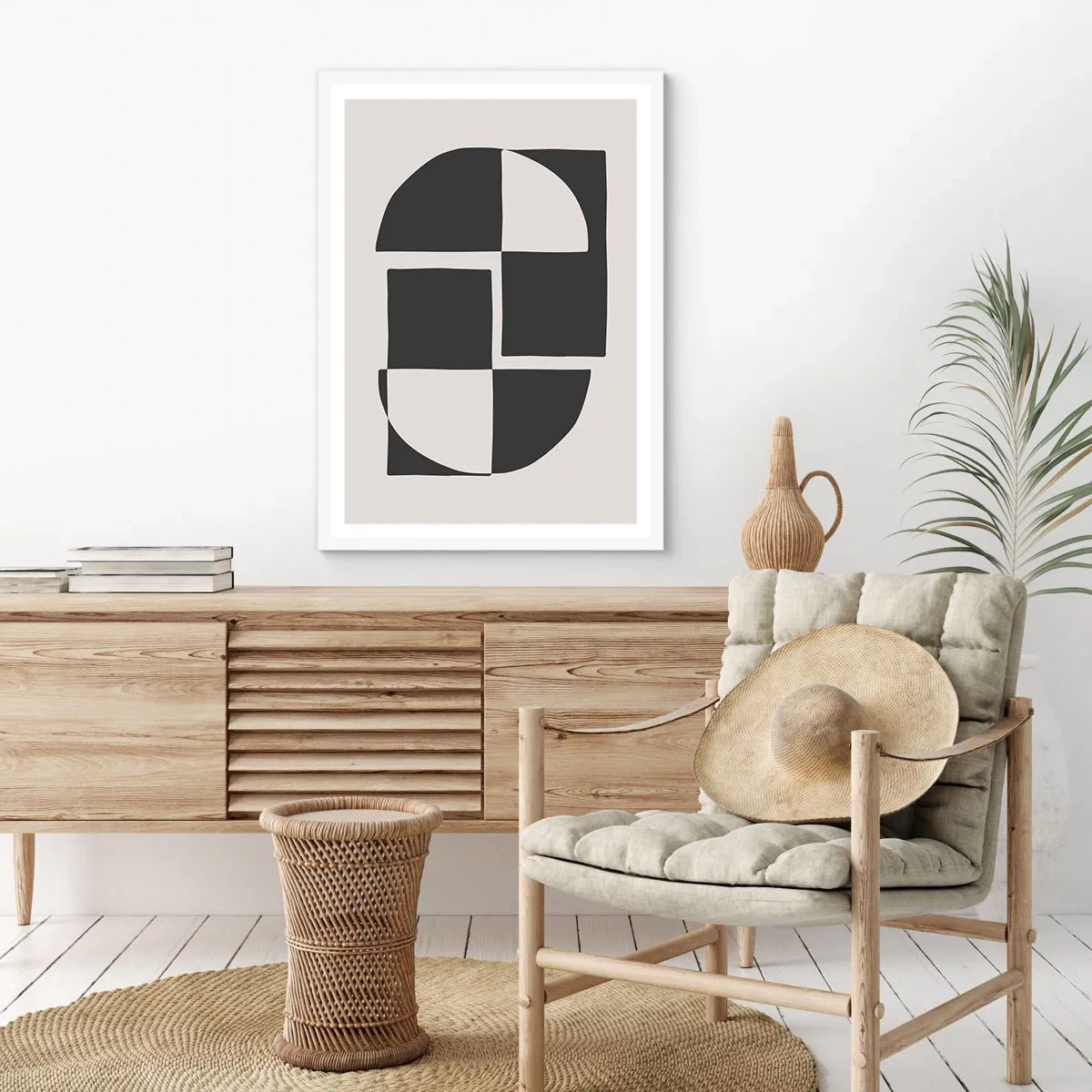 Poster in een witte lijst - Antithese - synthese - 61x91 cm