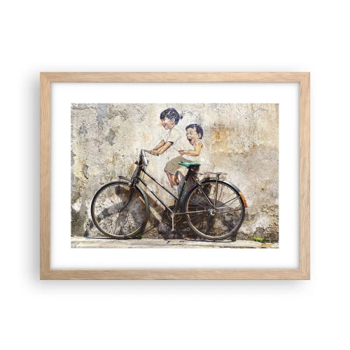 Een poster in een licht eiken lijst - Waar of niet waar? - 40x30 cm