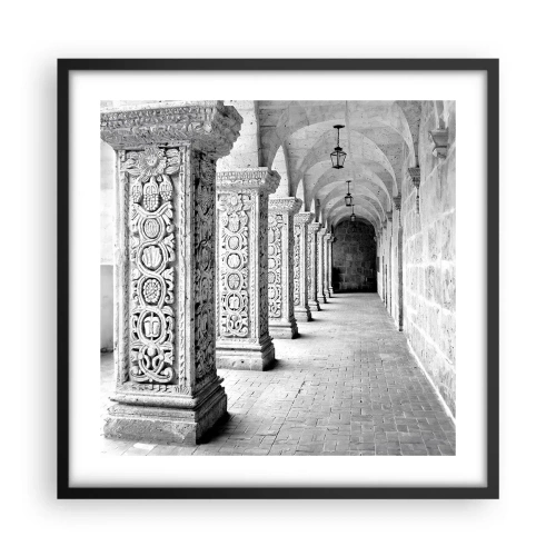 Poster in een zwarte lijst - En waar naar toe….? - 50x50 cm