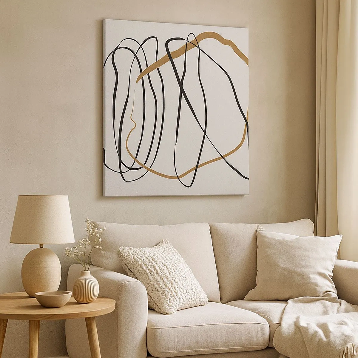 Schilderen op canvas - Compositie – loopdans - 30x30 cm