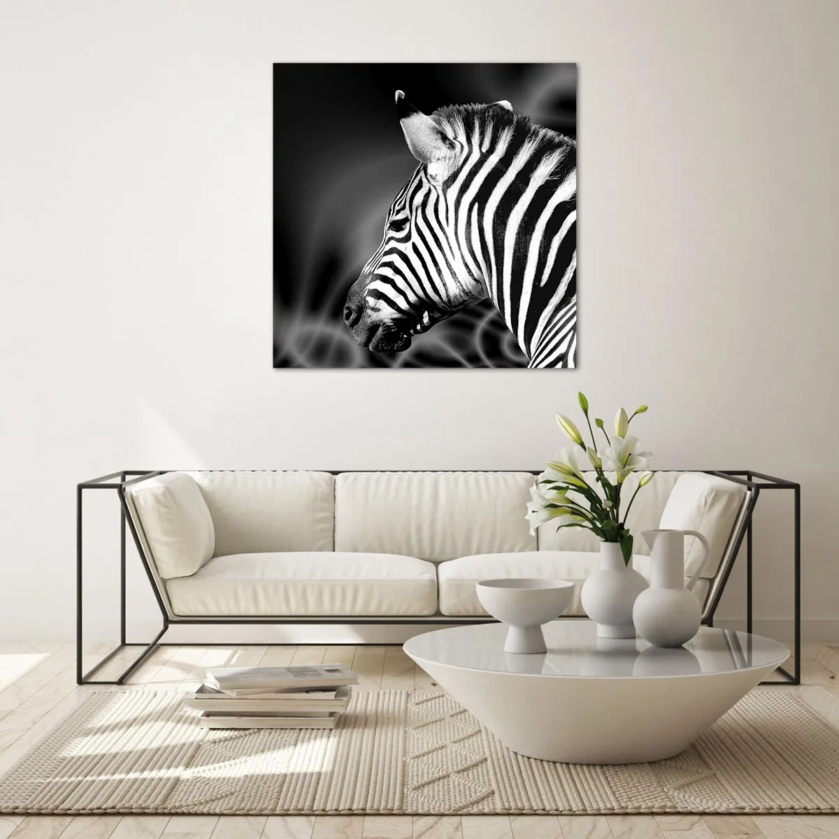 Schilderen op glas - Wit is wit en zwart is zwart - 60x60 cm