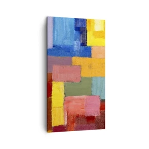 Schilderen op canvas - Elk is anders, allemaal kleurrijk - 45x80 cm