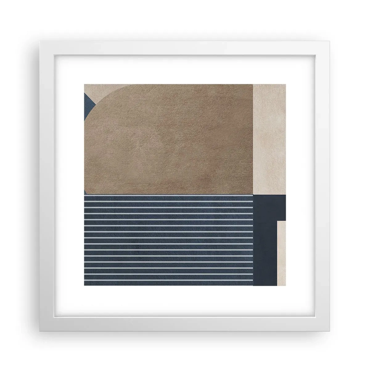 Poster in een witte lijst - Een compositie van eenvoud en rondheid - 30x30 cm