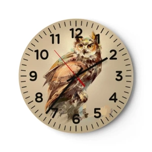 Wandklok - Klok - De slimste uil - zal het eikenbos bevestigen - 40x40 cm