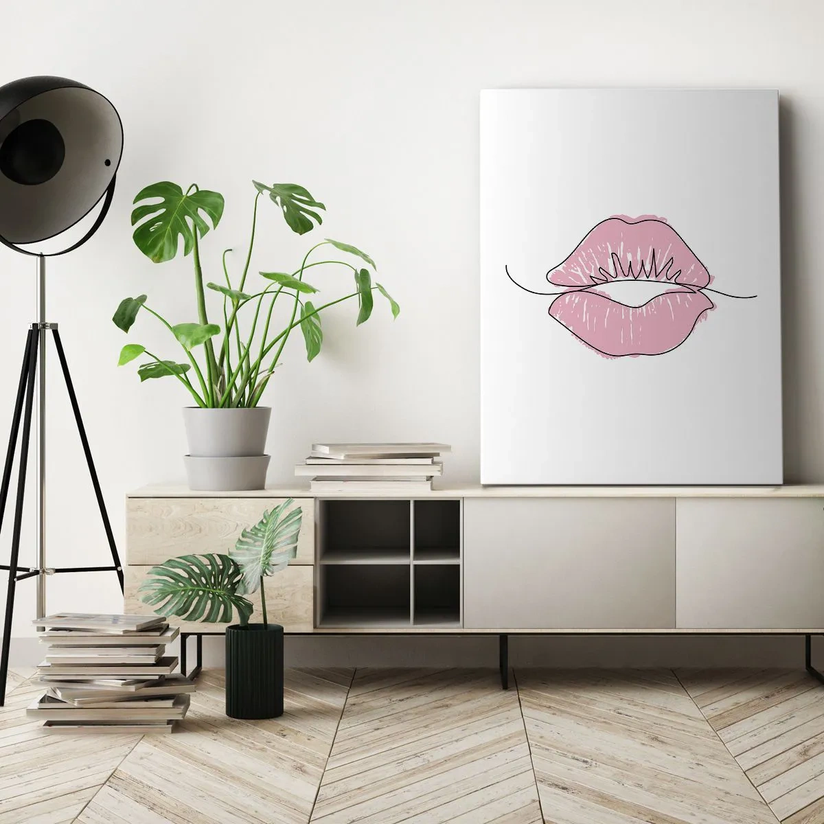 Schilderen op canvas - Klaar om te kussen? - 50x70 cm