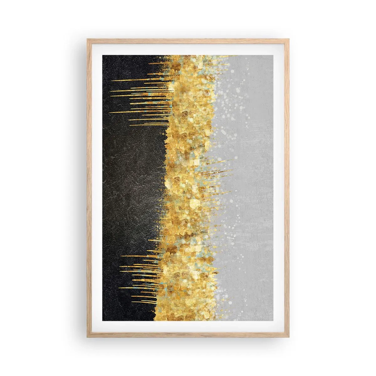 Een poster in een licht eiken lijst - Naar binnen en naar boven - 61x91 cm