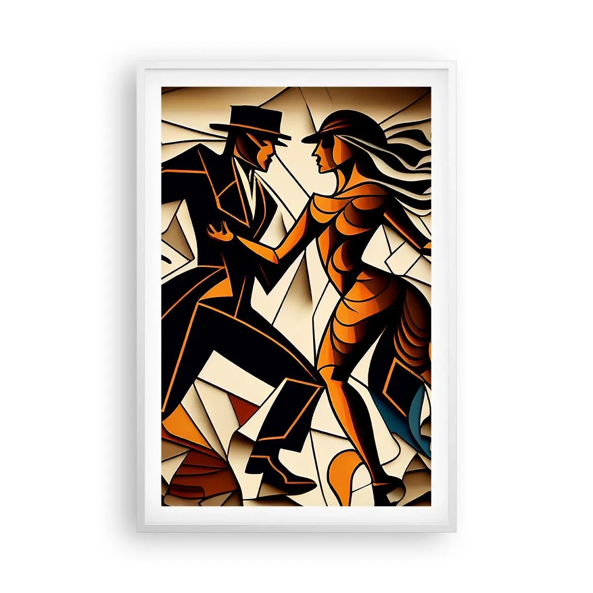 Poster in een witte lijst - Dans van pasie - 61x91 cm