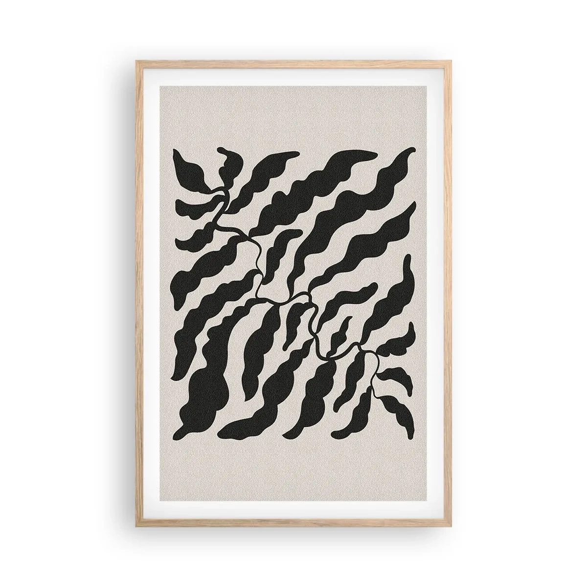 Een poster in een licht eiken lijst - Natuur van een vierkant - 61x91 cm