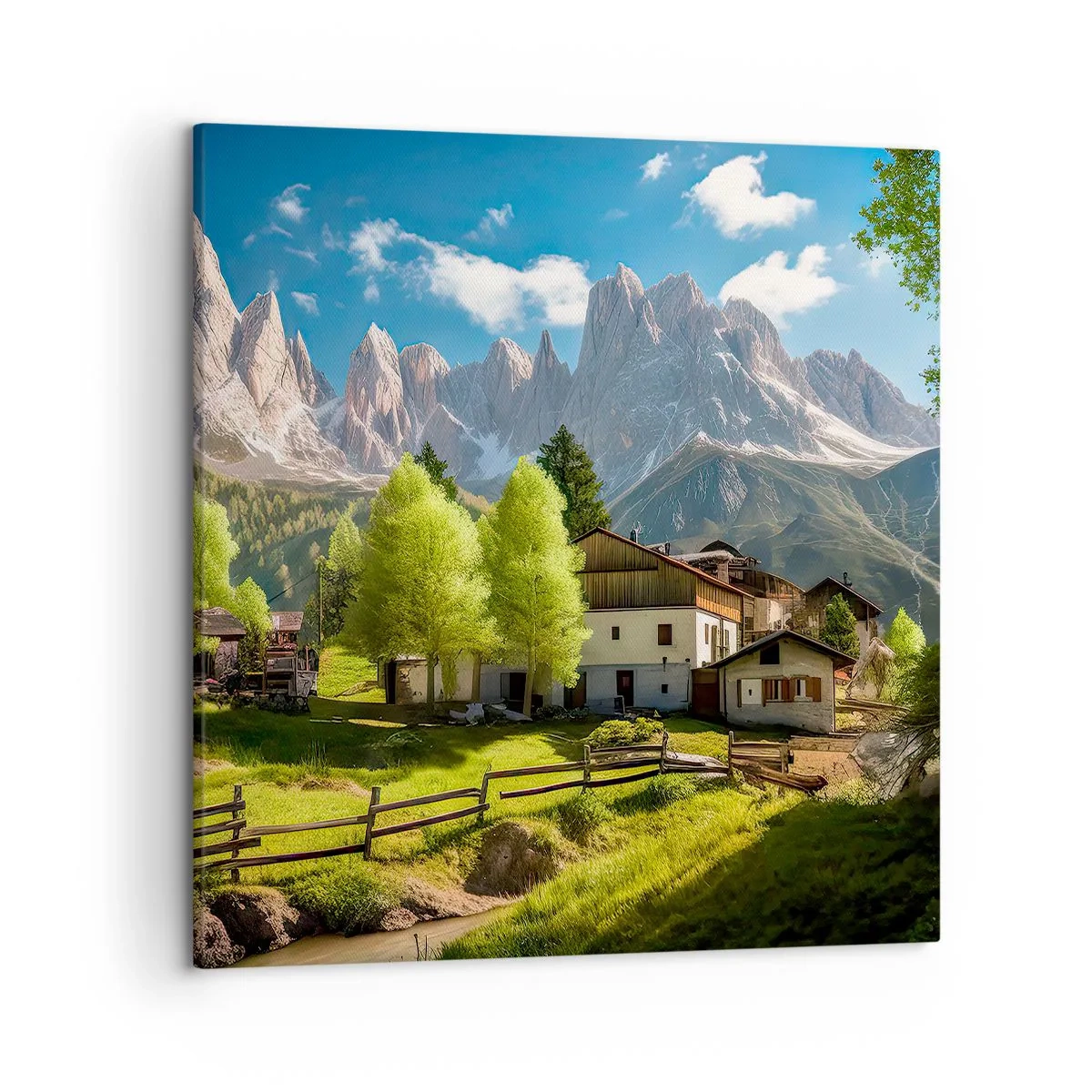 Schilderen op canvas - Alpine idylle - 50x50 cm