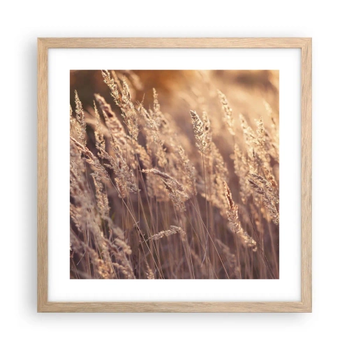 Een poster in een licht eiken lijst - Klaar om de herfst te verwelkomen - 40x40 cm