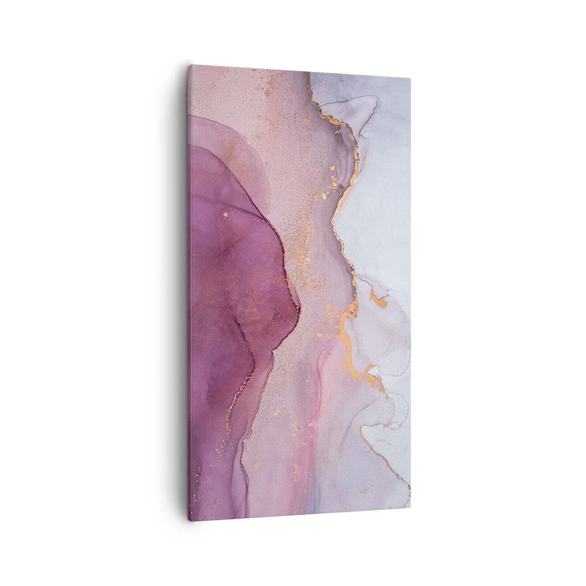 Schilderen op canvas - Lila en paarse golven - 55x100 cm