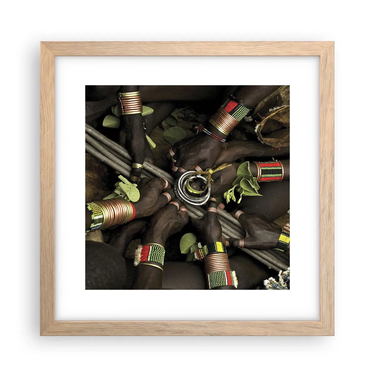 Een poster in een licht eiken lijst - Wij zijn samen - 30x30 cm