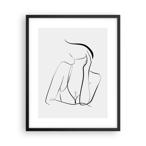 Poster in een zwarte lijst - Op de golf van dromen - 40x50 cm