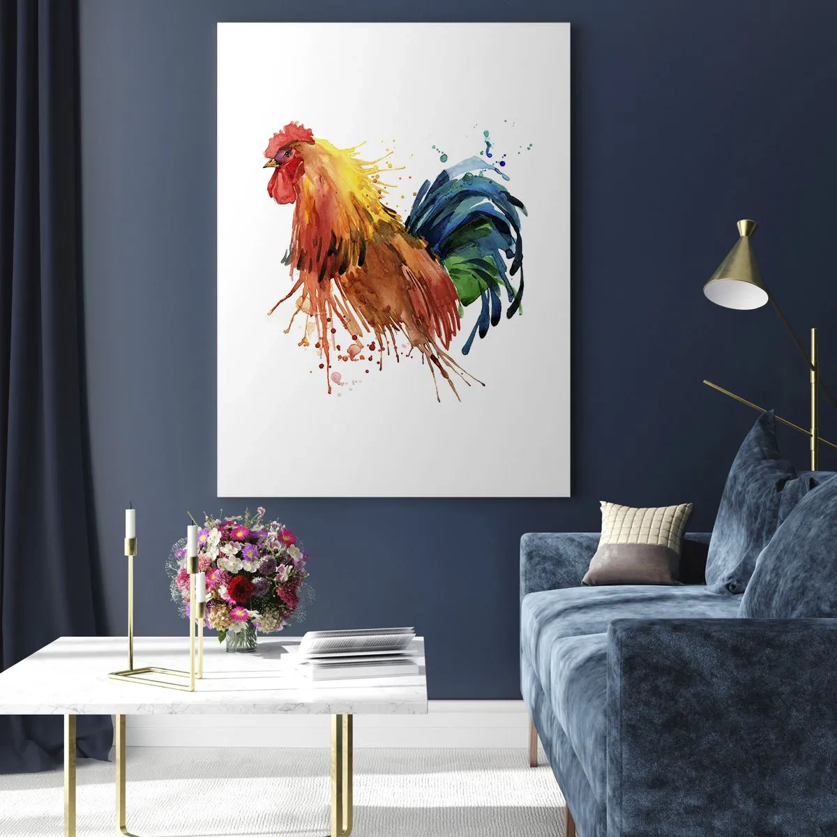 Schilderen op glas - Koninklijk gewaad, koninklijke trots - 70x100 cm