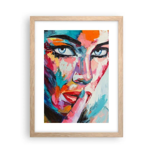 Een poster in een licht eiken lijst - Ons eerste geheim - 30x40 cm