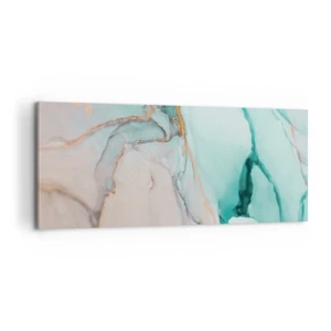 Schilderen op canvas - Een dans van vormen en kleuren - 100x40 cm