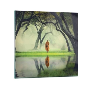 Schilderen op glas - Op weg naar verlichting - 70x70 cm