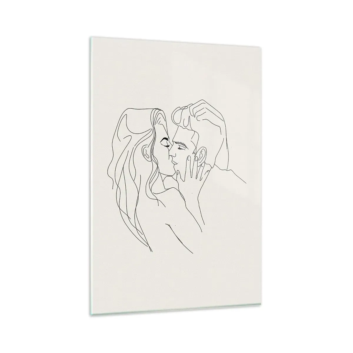 Schilderen op glas - Verstrikt in gevoel - 80x120 cm