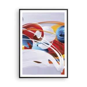 Poster in een zwarte lijst - De dans van de elementen - 70x100 cm