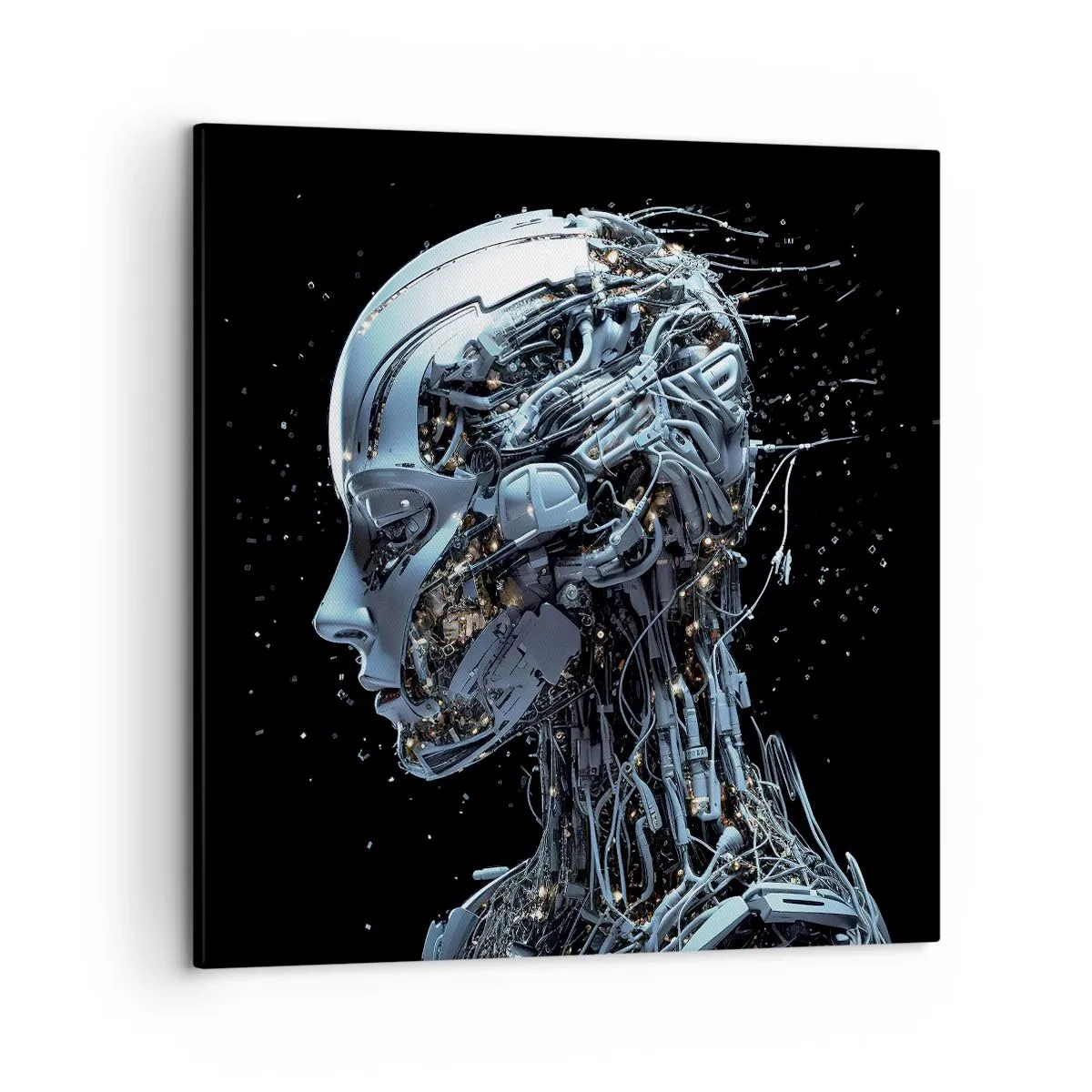 Schilderen op canvas - Technologie is een vrouw - 50x50 cm