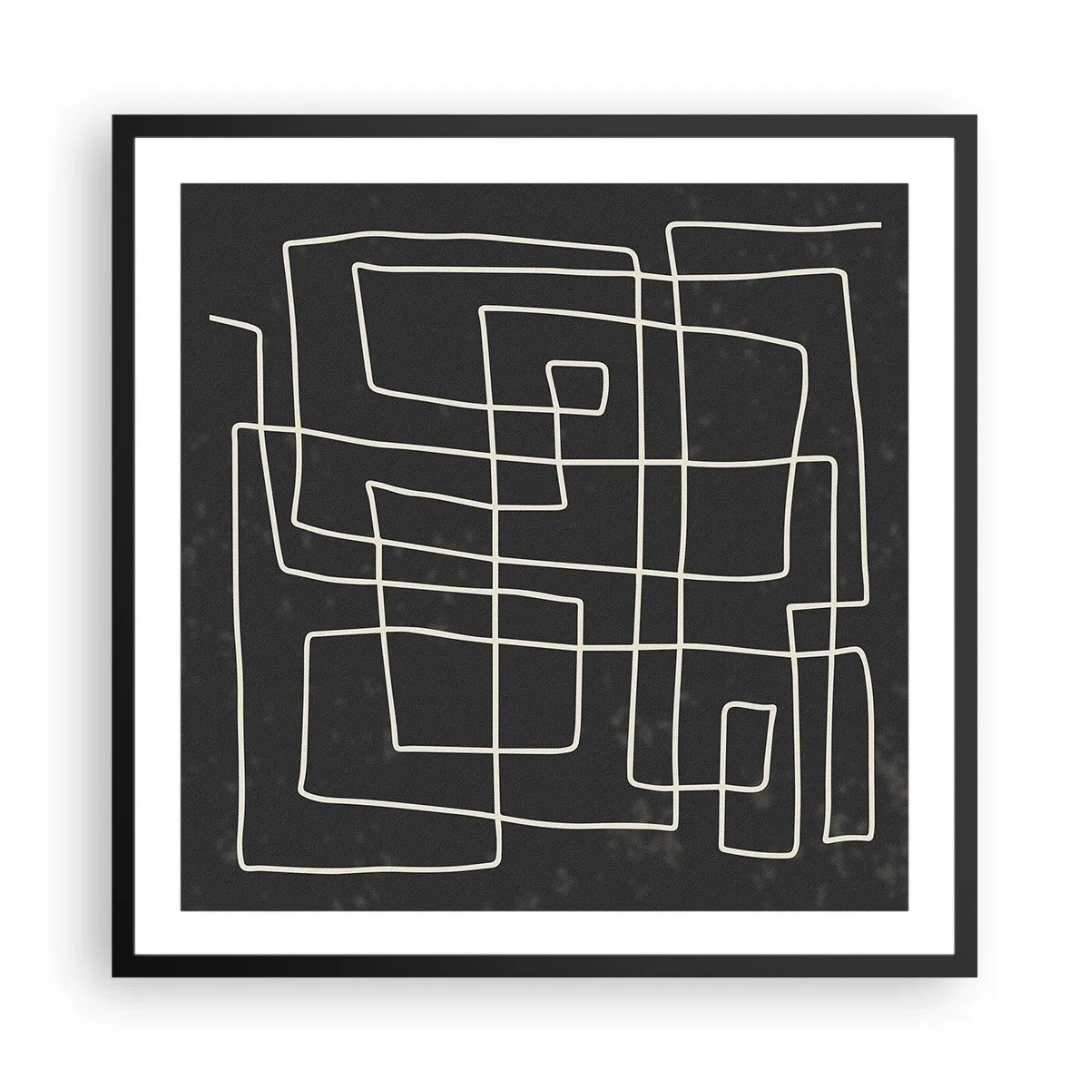 Poster in een zwarte lijst - Niet zo eenvoudig - 60x60 cm