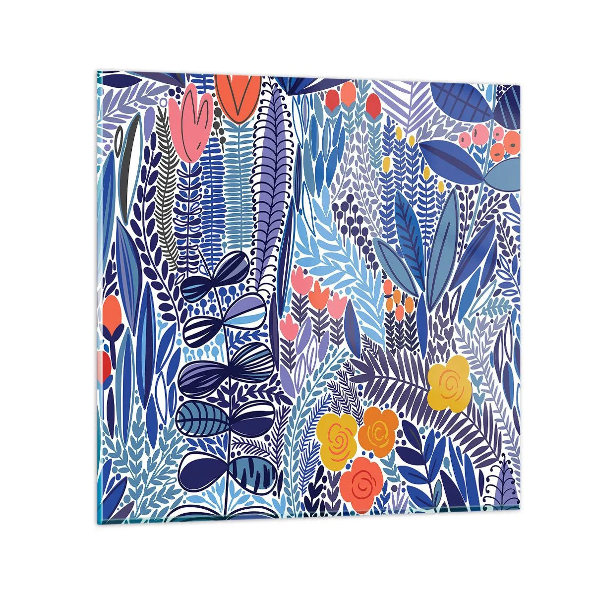 Schilderen op glas - Hawaiiaanse tuin - 50x50 cm