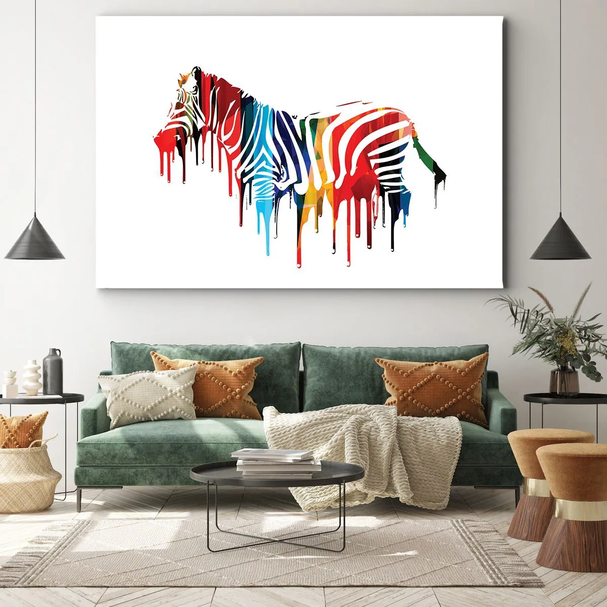 Schilderen op canvas - Niet alleen zwart-wit - 70x50 cm