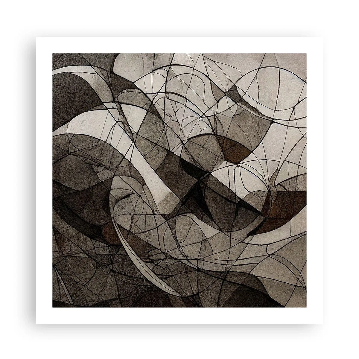 Poster - Circulatie van aardekleuren - 60x60 cm