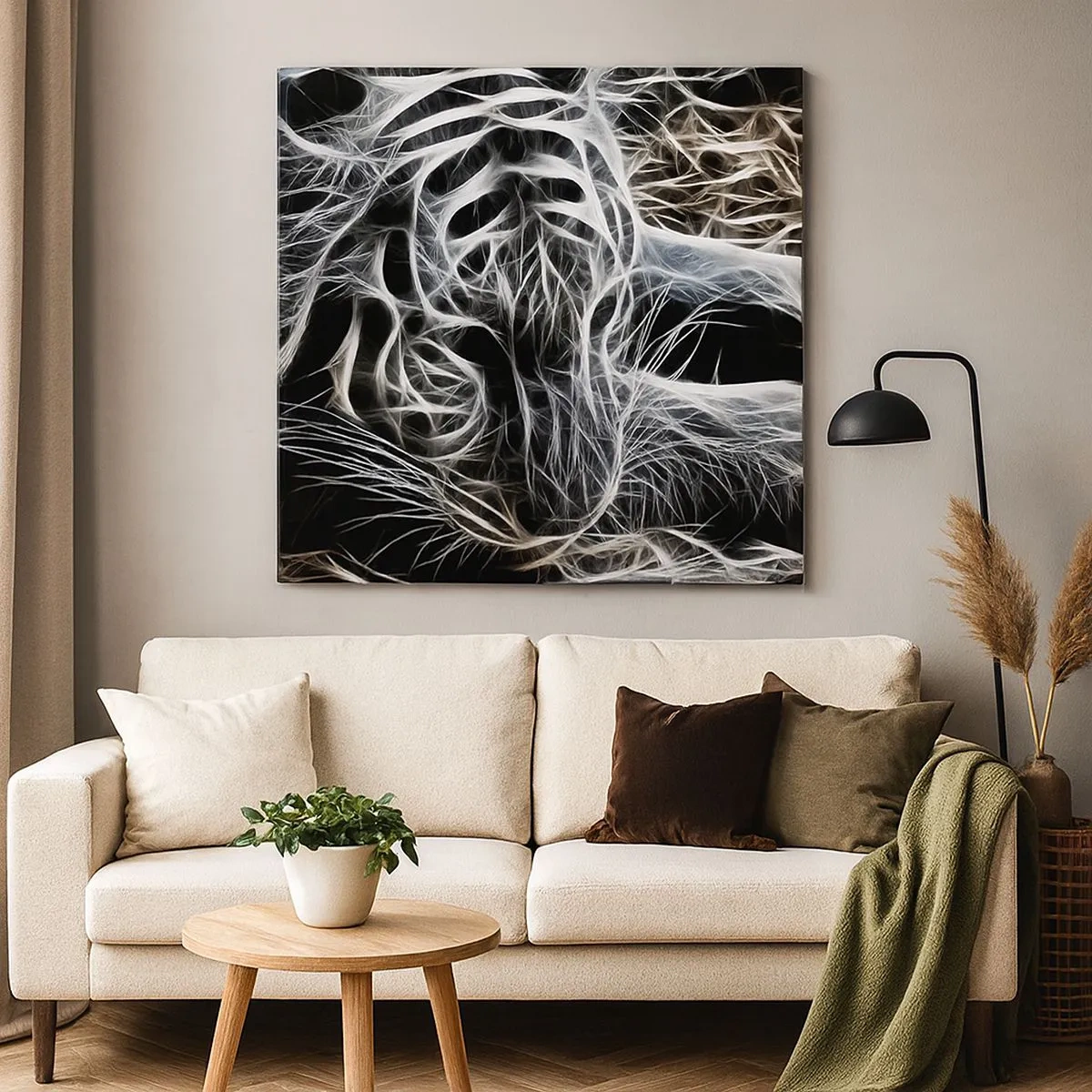 Schilderen op canvas - Een onderzoek naar de lichtheid van katten - 30x30 cm