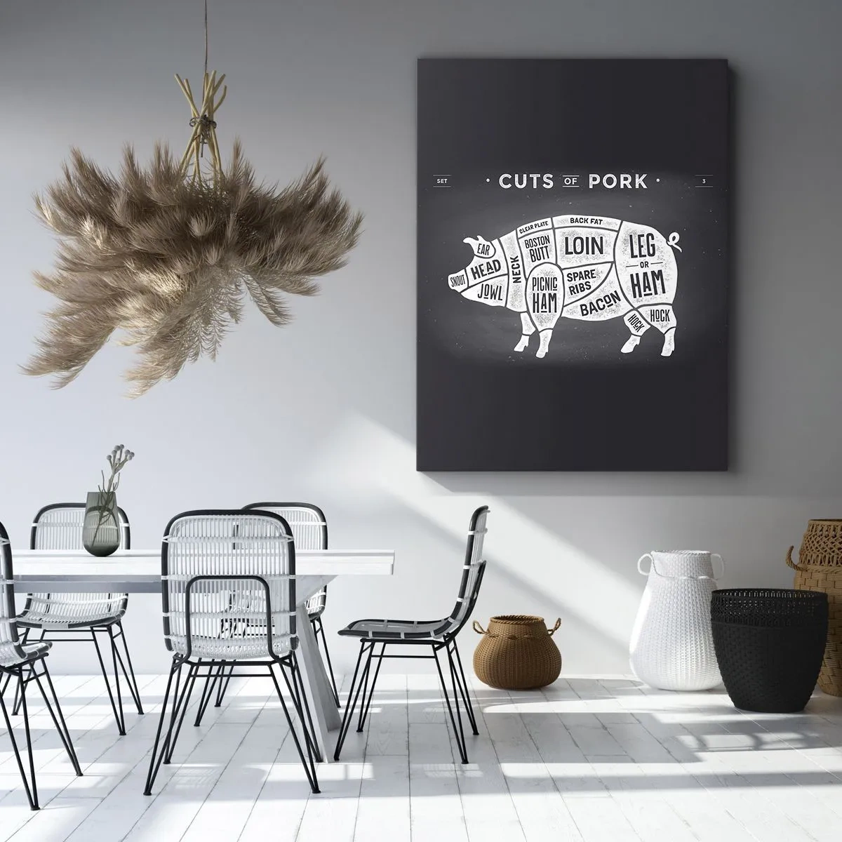 Schilderen op canvas - Slagers ABC - 70x100 cm