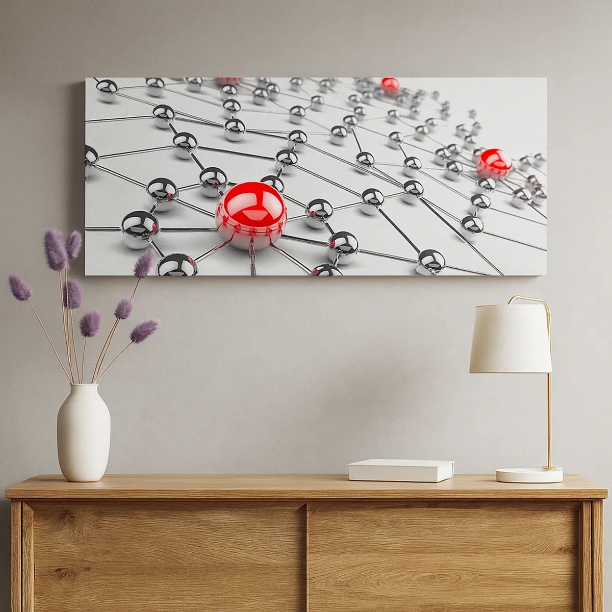 Schilderen op canvas - Zilverachtig web - 30x30 cm