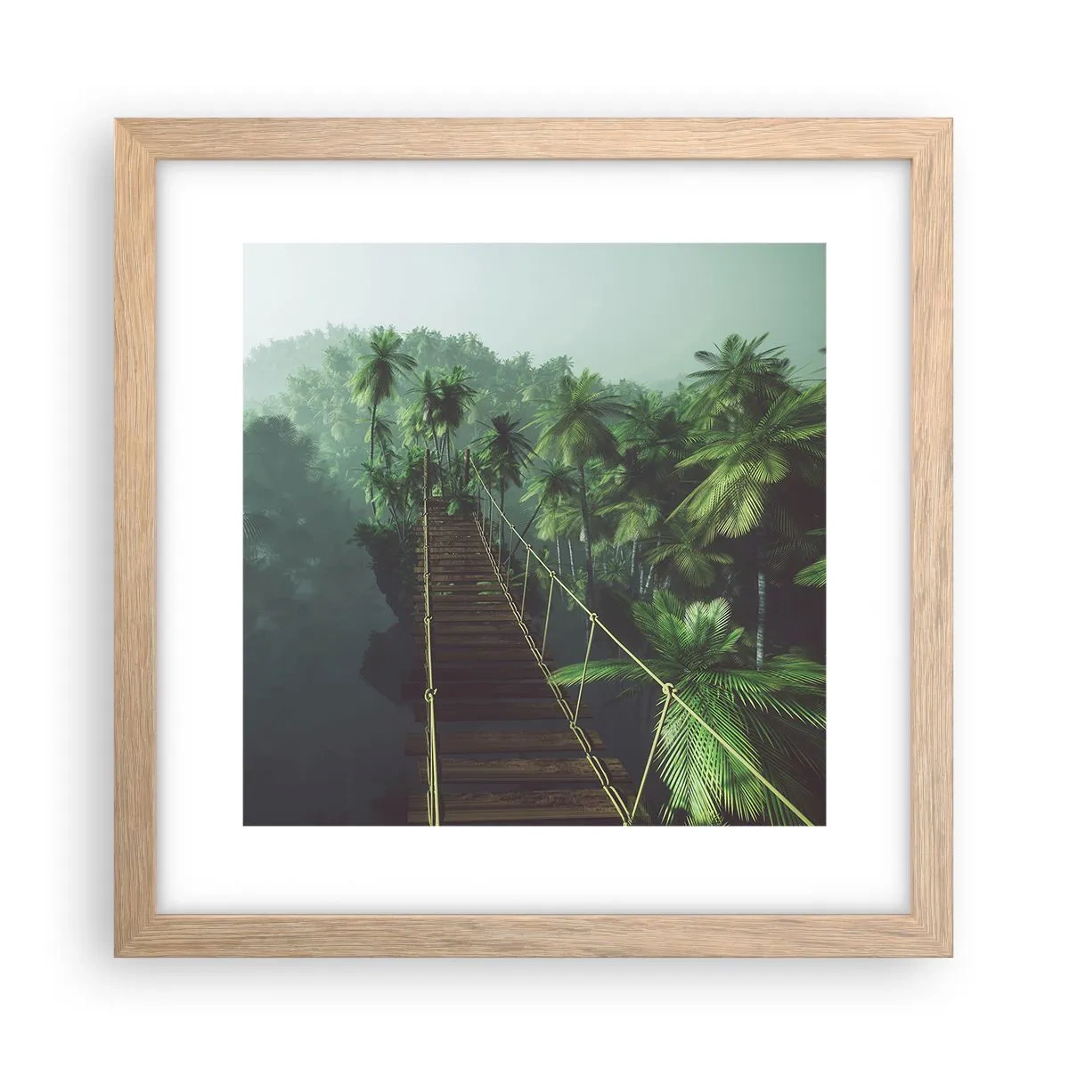 Een poster in een licht eiken lijst - Over de branding van groen - 30x30 cm