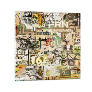 Schilderen op glas - O, het gebeurt... - 70x70 cm